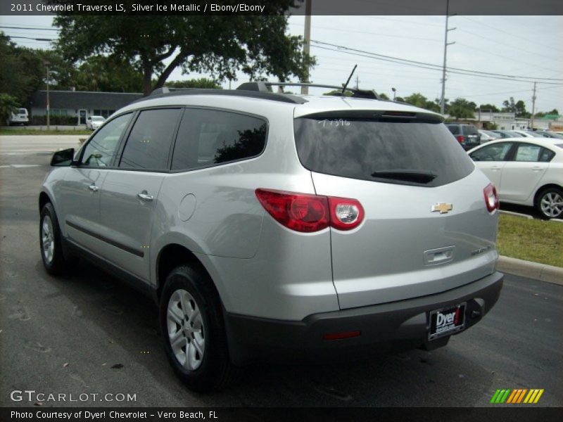Silver Ice Metallic / Ebony/Ebony 2011 Chevrolet Traverse LS