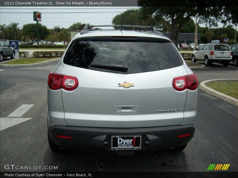 Silver Ice Metallic / Ebony/Ebony 2011 Chevrolet Traverse LS