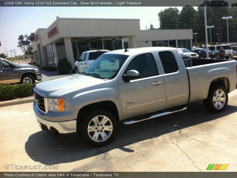 Silver Birch Metallic / Light Titanium 2008 GMC Sierra 1500 SLE Extended Cab