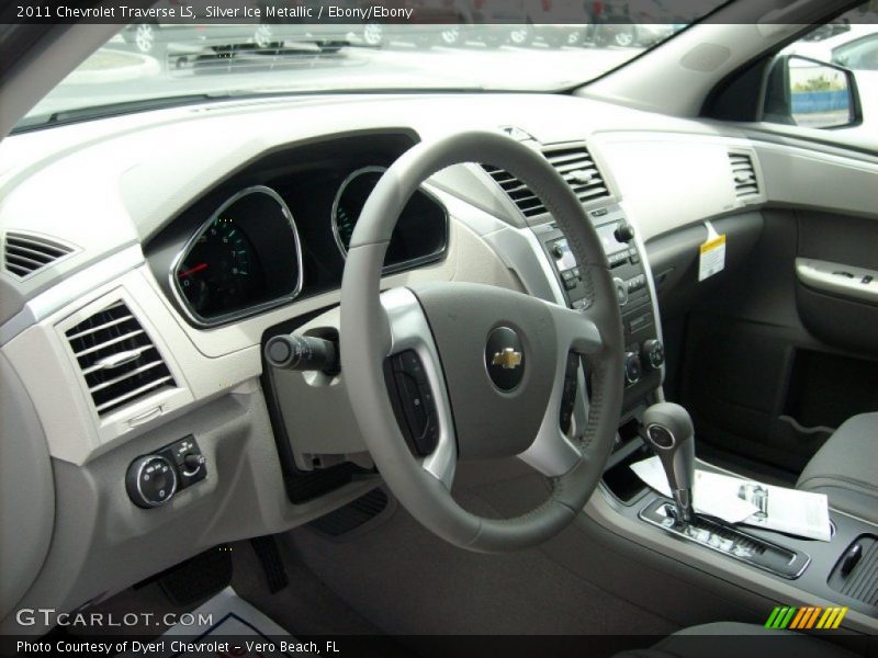 Silver Ice Metallic / Ebony/Ebony 2011 Chevrolet Traverse LS