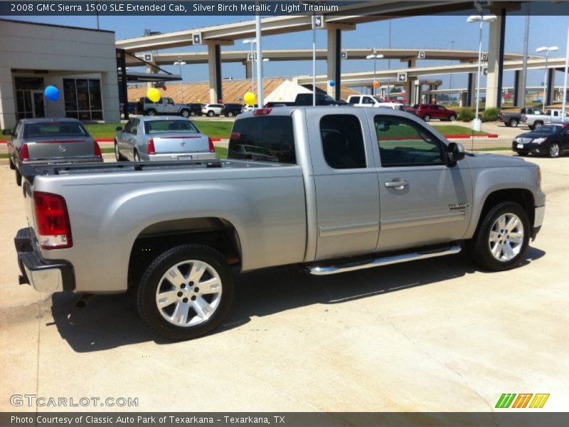 Silver Birch Metallic / Light Titanium 2008 GMC Sierra 1500 SLE Extended Cab