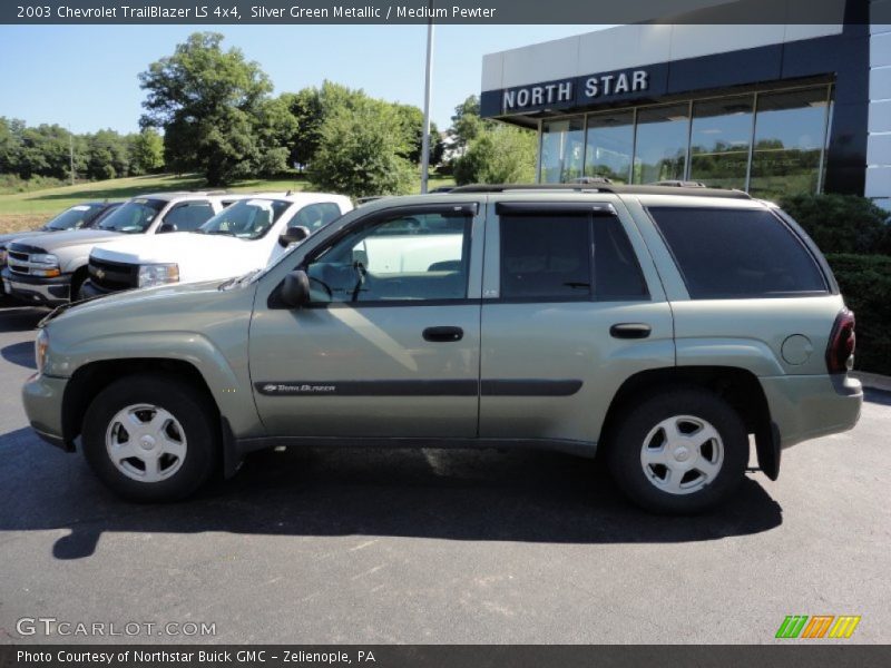 Silver Green Metallic / Medium Pewter 2003 Chevrolet TrailBlazer LS 4x4
