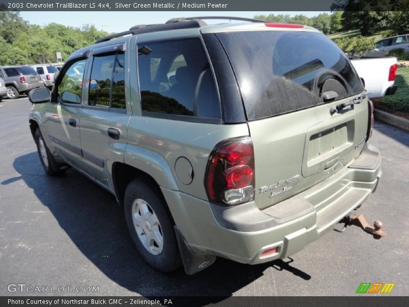 Silver Green Metallic / Medium Pewter 2003 Chevrolet TrailBlazer LS 4x4