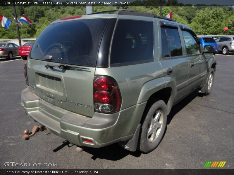 Silver Green Metallic / Medium Pewter 2003 Chevrolet TrailBlazer LS 4x4