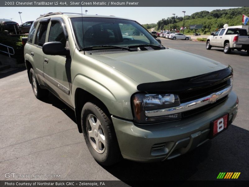 Silver Green Metallic / Medium Pewter 2003 Chevrolet TrailBlazer LS 4x4