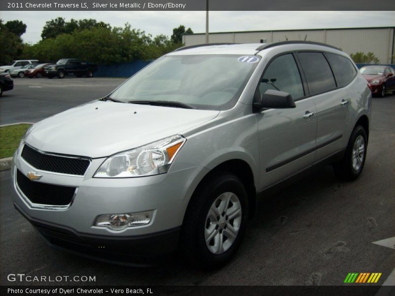 Silver Ice Metallic / Ebony/Ebony 2011 Chevrolet Traverse LS