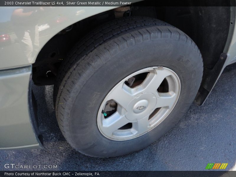 Silver Green Metallic / Medium Pewter 2003 Chevrolet TrailBlazer LS 4x4