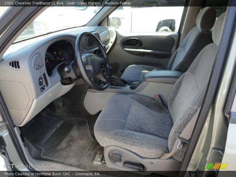 Silver Green Metallic / Medium Pewter 2003 Chevrolet TrailBlazer LS 4x4