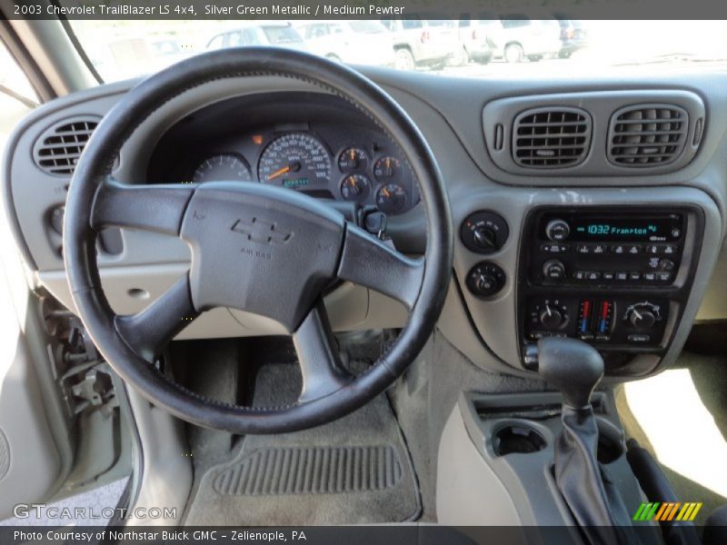 Silver Green Metallic / Medium Pewter 2003 Chevrolet TrailBlazer LS 4x4