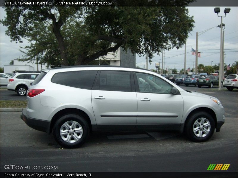 Silver Ice Metallic / Ebony/Ebony 2011 Chevrolet Traverse LS