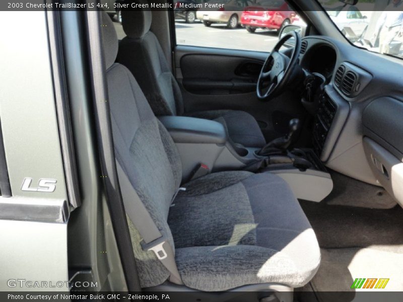 Silver Green Metallic / Medium Pewter 2003 Chevrolet TrailBlazer LS 4x4