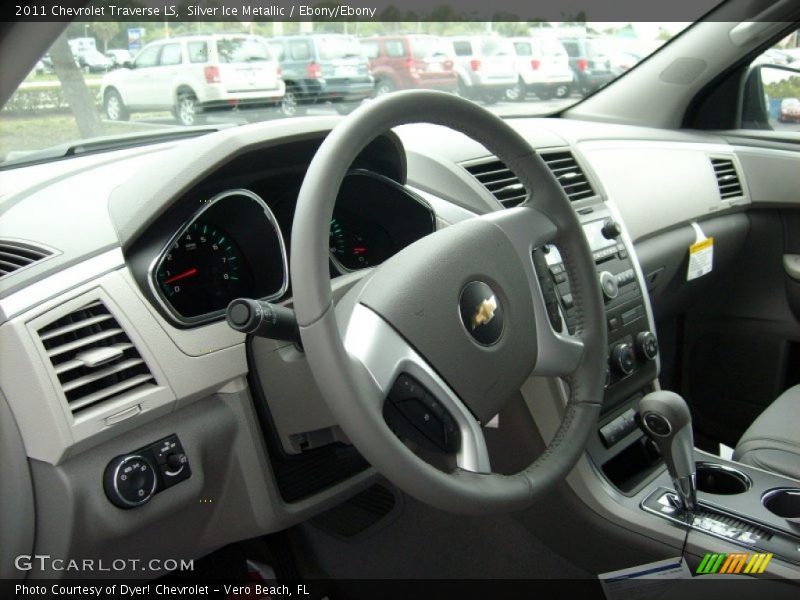 Silver Ice Metallic / Ebony/Ebony 2011 Chevrolet Traverse LS