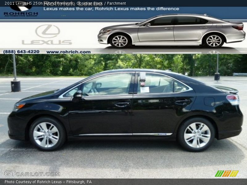Obsidian Black / Parchment 2011 Lexus HS 250h Hybrid Premium