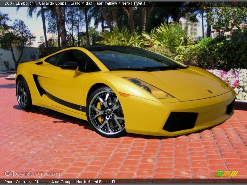 Giallo Midas (Pearl Yellow) / Nero Perseus 2007 Lamborghini Gallardo Coupe