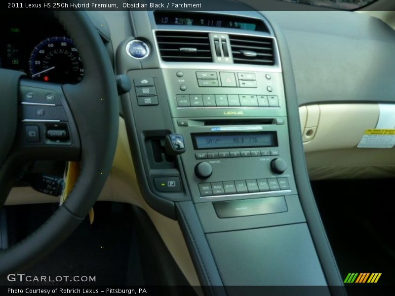 Controls of 2011 HS 250h Hybrid Premium