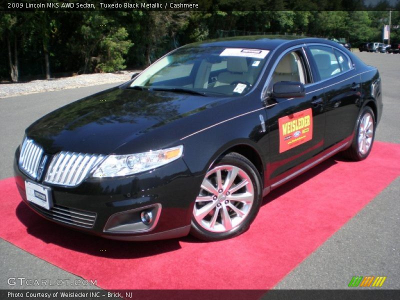 Tuxedo Black Metallic / Cashmere 2009 Lincoln MKS AWD Sedan