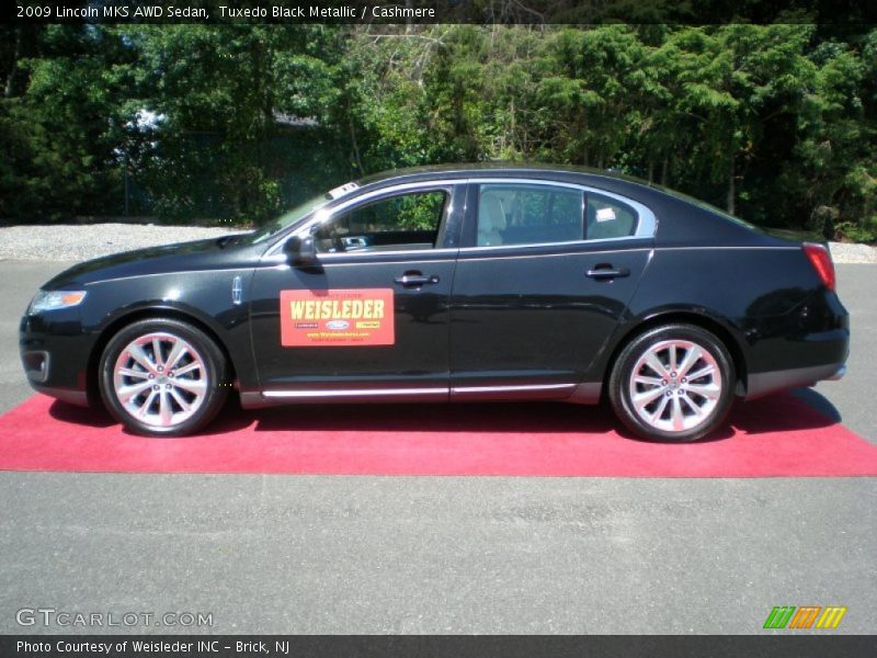 Tuxedo Black Metallic / Cashmere 2009 Lincoln MKS AWD Sedan