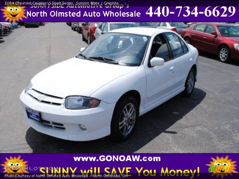 Summit White / Graphite 2004 Chevrolet Cavalier LS Sport Sedan