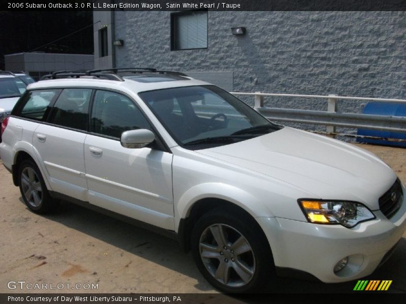 Satin White Pearl / Taupe 2006 Subaru Outback 3.0 R L.L.Bean Edition Wagon