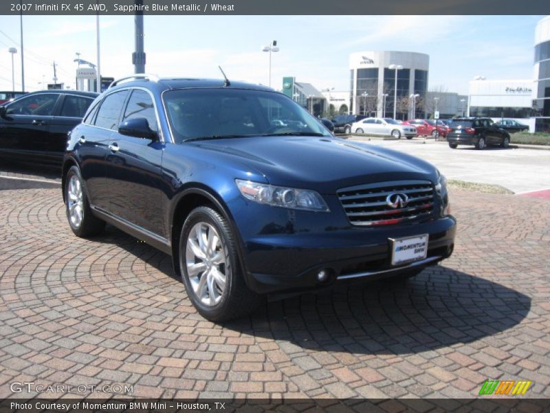 Sapphire Blue Metallic / Wheat 2007 Infiniti FX 45 AWD