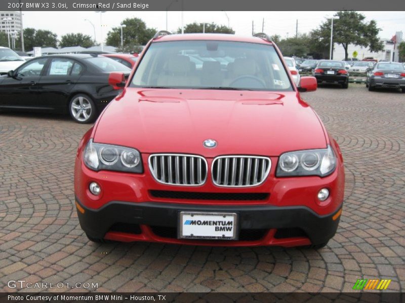 Crimson Red / Sand Beige 2007 BMW X3 3.0si