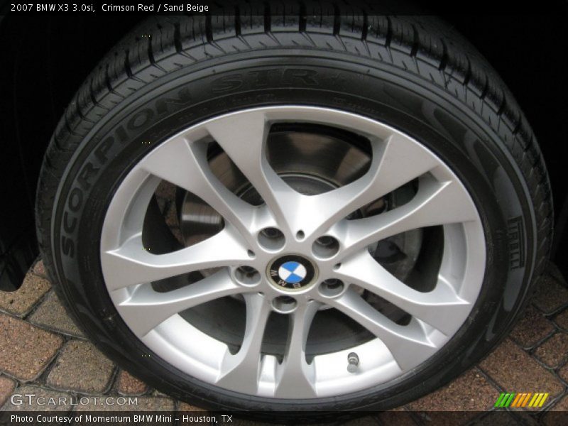 Crimson Red / Sand Beige 2007 BMW X3 3.0si