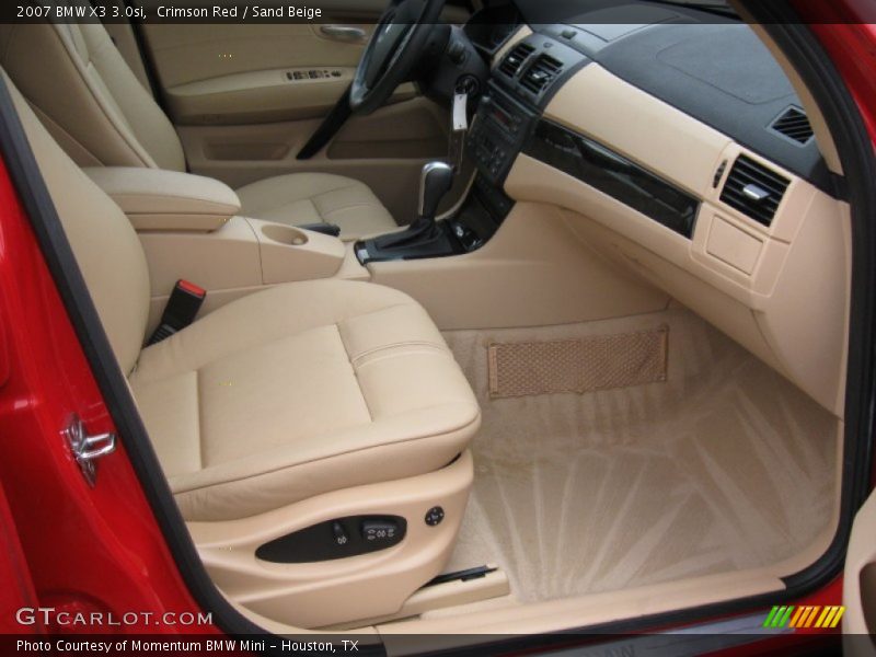 Crimson Red / Sand Beige 2007 BMW X3 3.0si