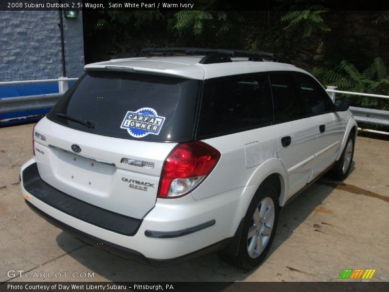 Satin White Pearl / Warm Ivory 2008 Subaru Outback 2.5i Wagon