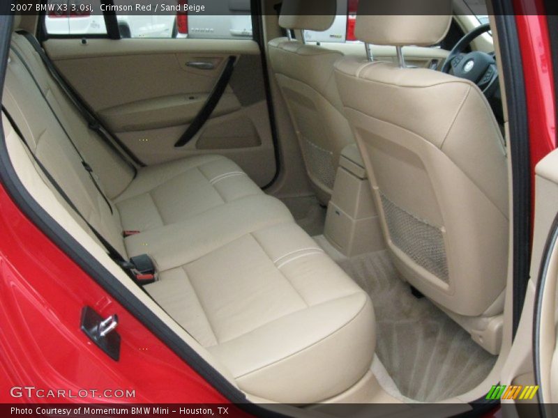 Crimson Red / Sand Beige 2007 BMW X3 3.0si