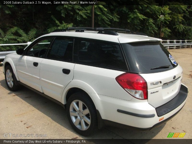 Satin White Pearl / Warm Ivory 2008 Subaru Outback 2.5i Wagon