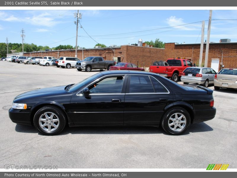 Sable Black / Black 2001 Cadillac Seville STS