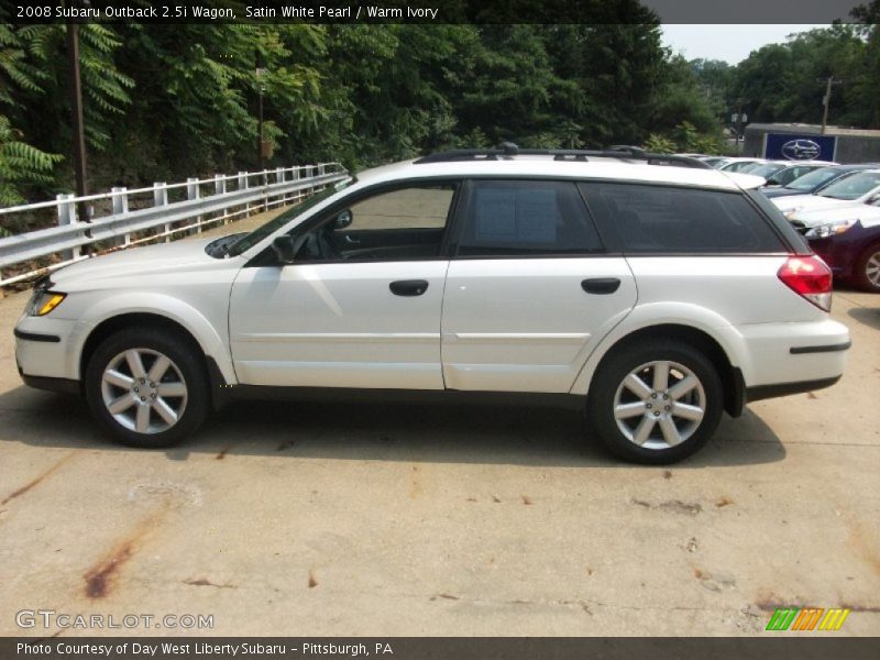 Satin White Pearl / Warm Ivory 2008 Subaru Outback 2.5i Wagon