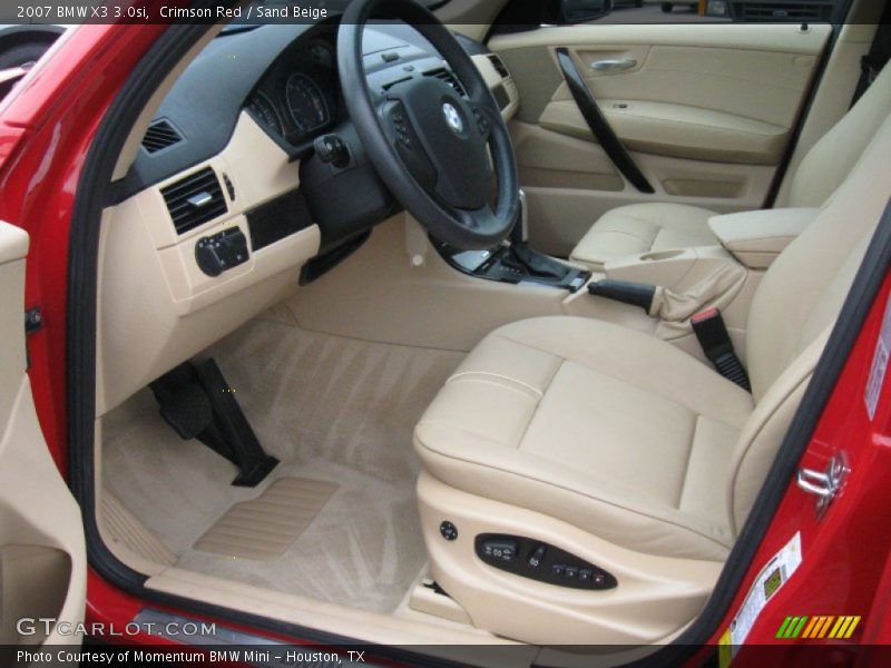 Crimson Red / Sand Beige 2007 BMW X3 3.0si
