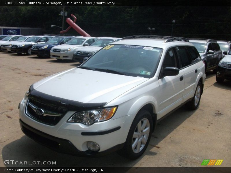 Satin White Pearl / Warm Ivory 2008 Subaru Outback 2.5i Wagon