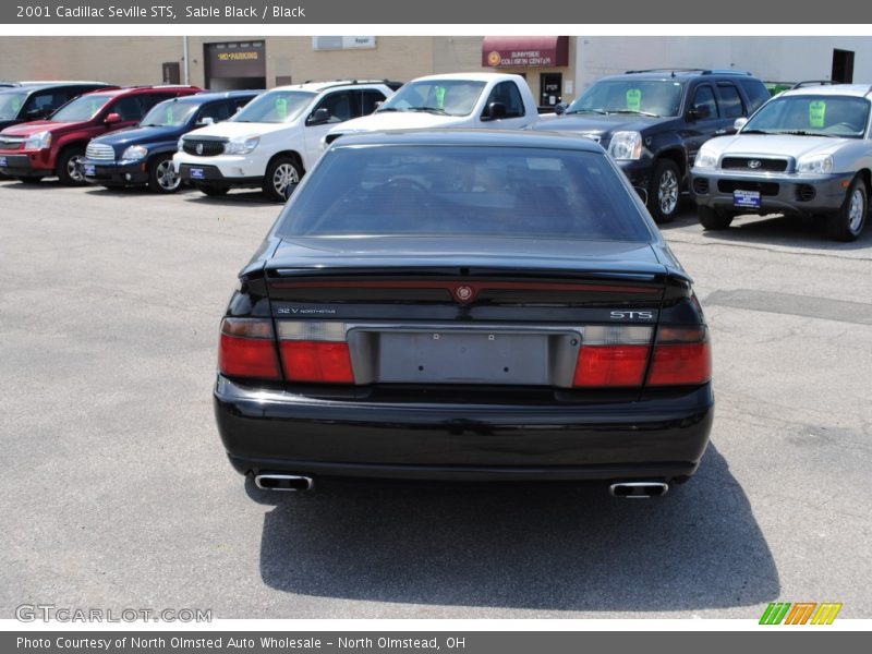 Sable Black / Black 2001 Cadillac Seville STS