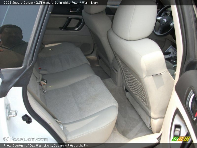 Satin White Pearl / Warm Ivory 2008 Subaru Outback 2.5i Wagon