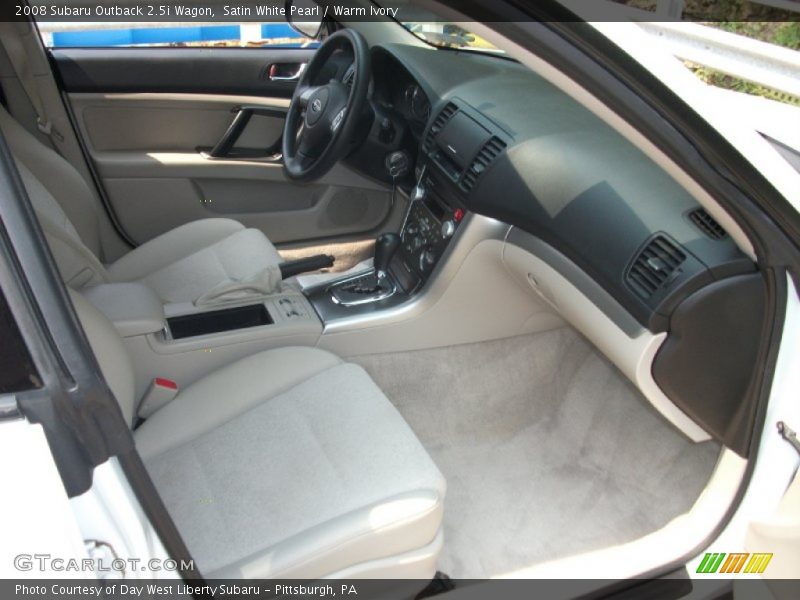 Satin White Pearl / Warm Ivory 2008 Subaru Outback 2.5i Wagon