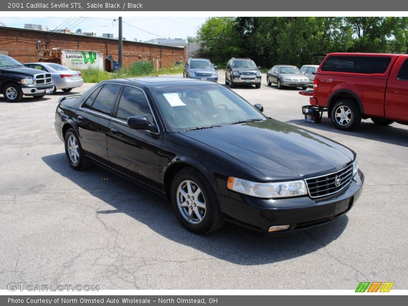 Sable Black / Black 2001 Cadillac Seville STS