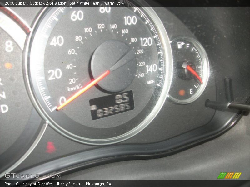 Satin White Pearl / Warm Ivory 2008 Subaru Outback 2.5i Wagon