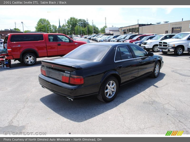 Sable Black / Black 2001 Cadillac Seville STS