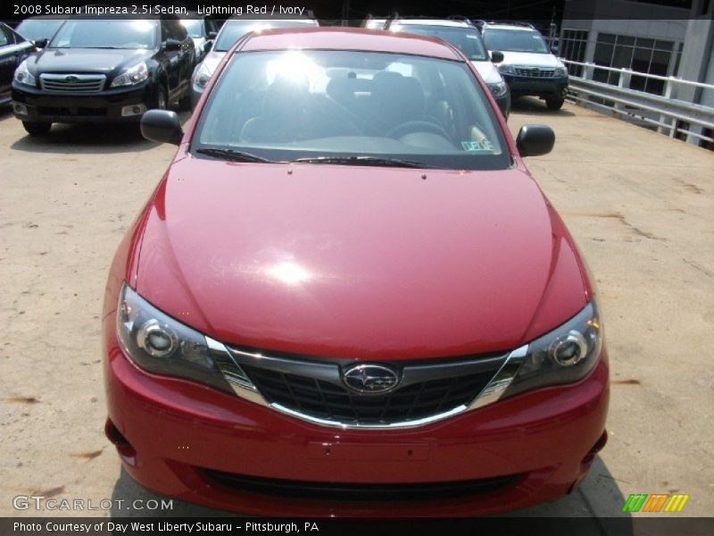 Lightning Red / Ivory 2008 Subaru Impreza 2.5i Sedan