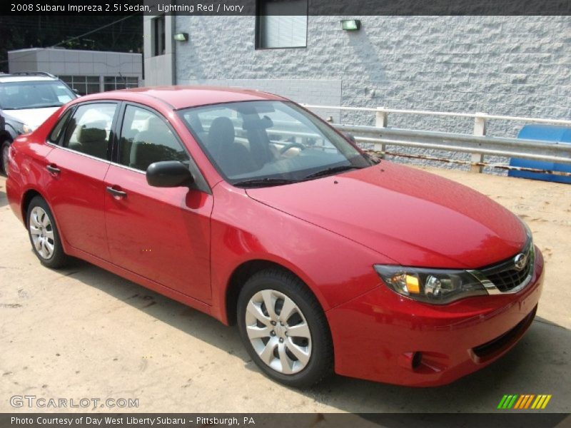 Lightning Red / Ivory 2008 Subaru Impreza 2.5i Sedan