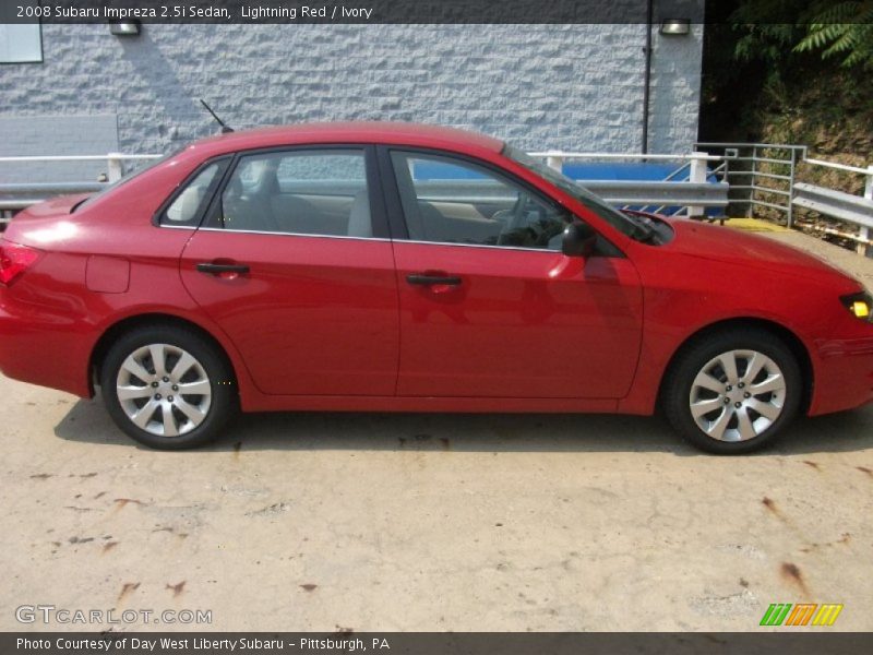Lightning Red / Ivory 2008 Subaru Impreza 2.5i Sedan