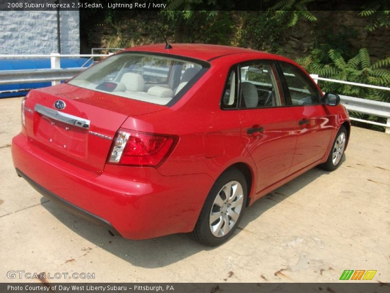 Lightning Red / Ivory 2008 Subaru Impreza 2.5i Sedan