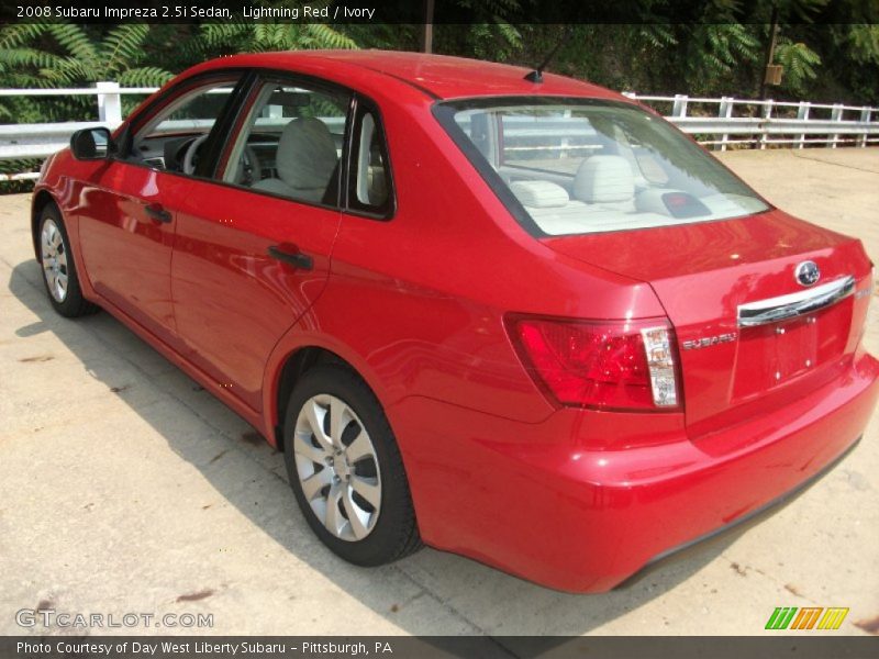 Lightning Red / Ivory 2008 Subaru Impreza 2.5i Sedan