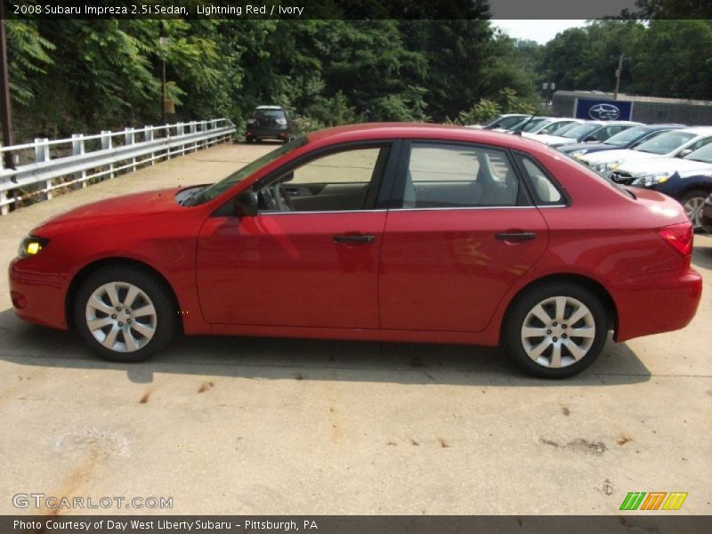 Lightning Red / Ivory 2008 Subaru Impreza 2.5i Sedan