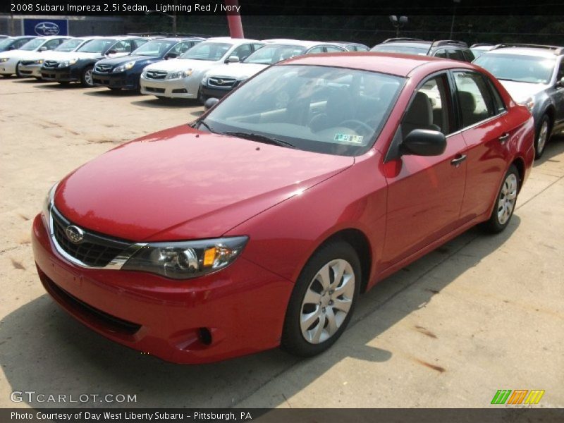 Lightning Red / Ivory 2008 Subaru Impreza 2.5i Sedan
