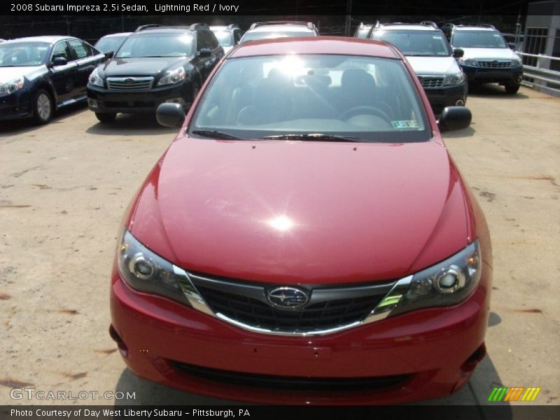 Lightning Red / Ivory 2008 Subaru Impreza 2.5i Sedan