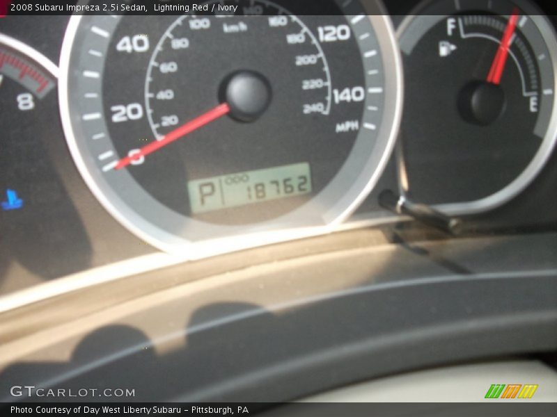 Lightning Red / Ivory 2008 Subaru Impreza 2.5i Sedan