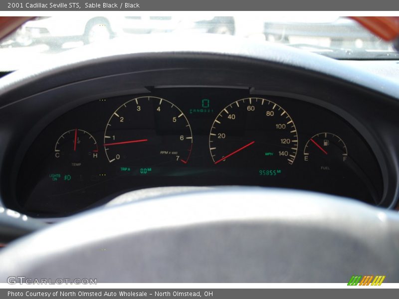 Sable Black / Black 2001 Cadillac Seville STS